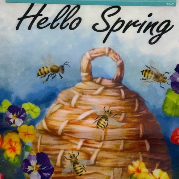 Garden Yard Flag Bee’s with Beehive Floral Colorful Multicolor 12 X 18 in - Picture 2 of 12